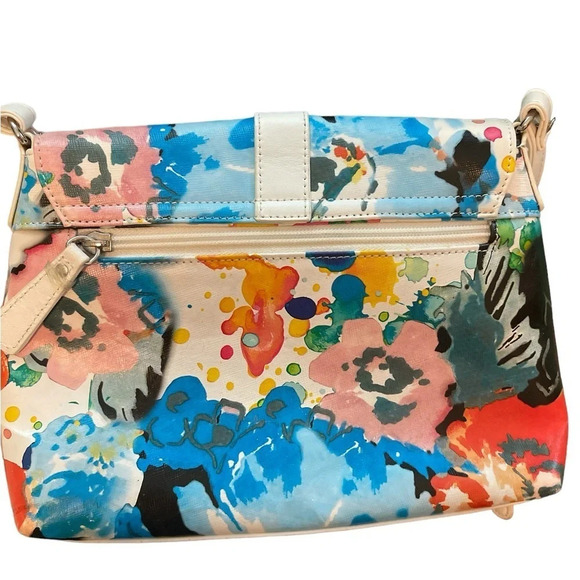 NWT Sharif 1827 UNIQUE Watercolor Floral Crossbody - Picture 10 of 13